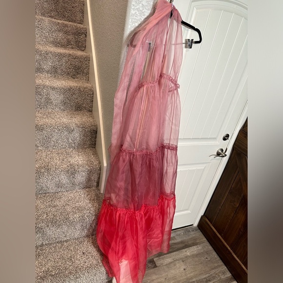 Cinq A Sept Veronique Tiered Organza Silk Colorblock Gown - Picture 14 of 16